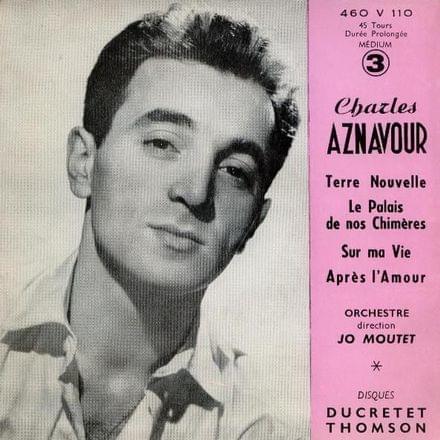 Album cover art for "Sur ma vie" by Charles Aznavour