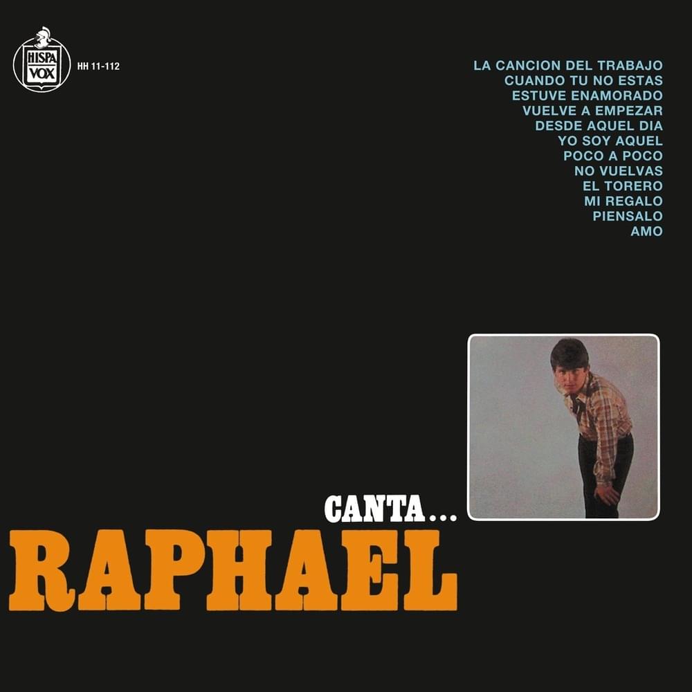 Album cover art for "Cuando tú no estás" by Raphael (ESP)