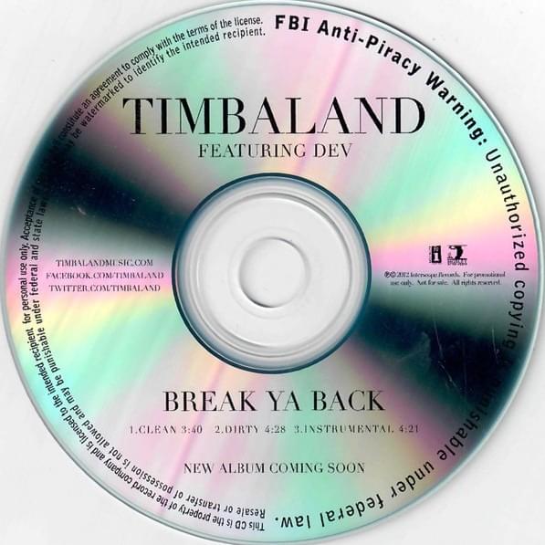 Cover image for Break Ya Back - Single