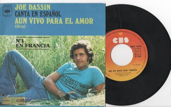 Album cover art for "Aun Vivo Para el Amor" by Joe Dassin