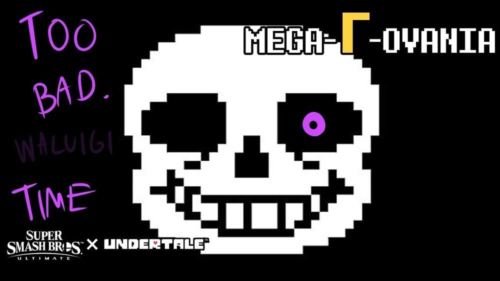 Album cover art for "MEGA-Γ-OVANIA (Γ-TIMATE MIX) - Super Smash Bros. Ultimate/UNDERTALE" by Juno Songs