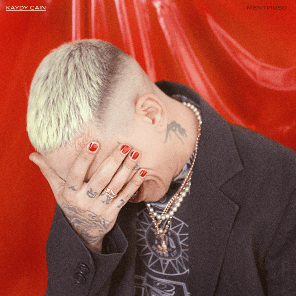 Album cover art for "Mentiroso" by Kaydy Cain & Kabasaki