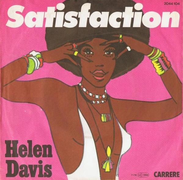 Album cover art for "Satisfaction" by Helen Davis (Disco Singer)