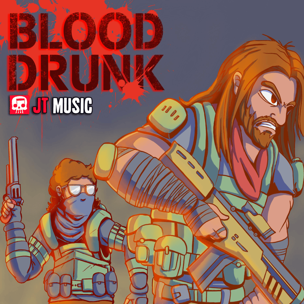 Album cover art for "Blood Drunk" by JT Music