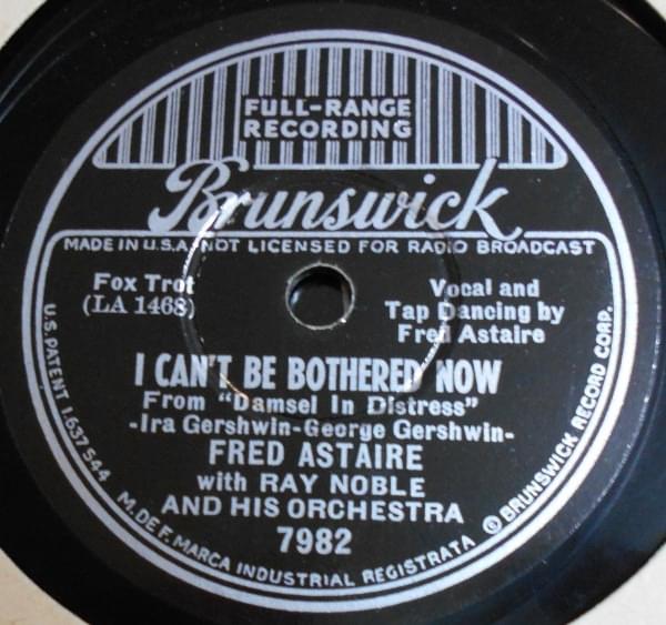 Album cover art for "I Can’t Be Bothered Now" by Fred Astaire