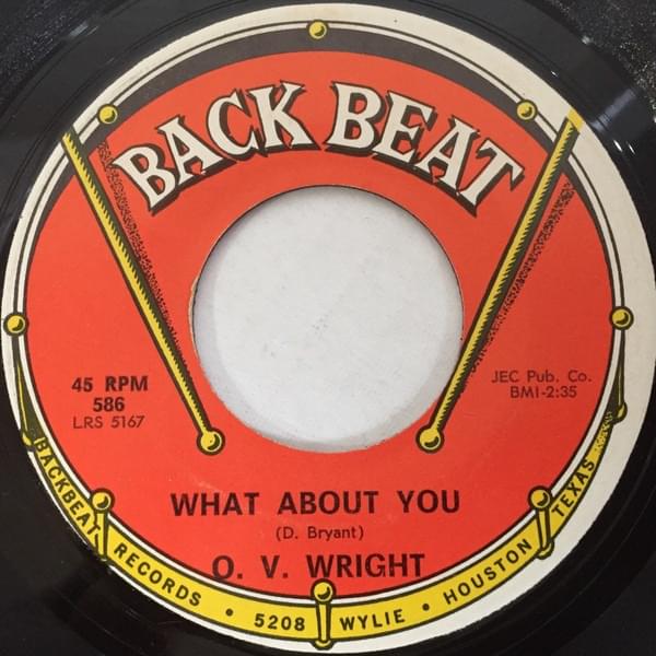 Album cover art for "What About You" by O.V. Wright