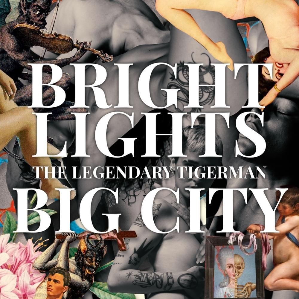 Album cover art for "Bright Lights, Big City" by The Legendary Tigerman & Ray (Rayyan) & Sean Riley