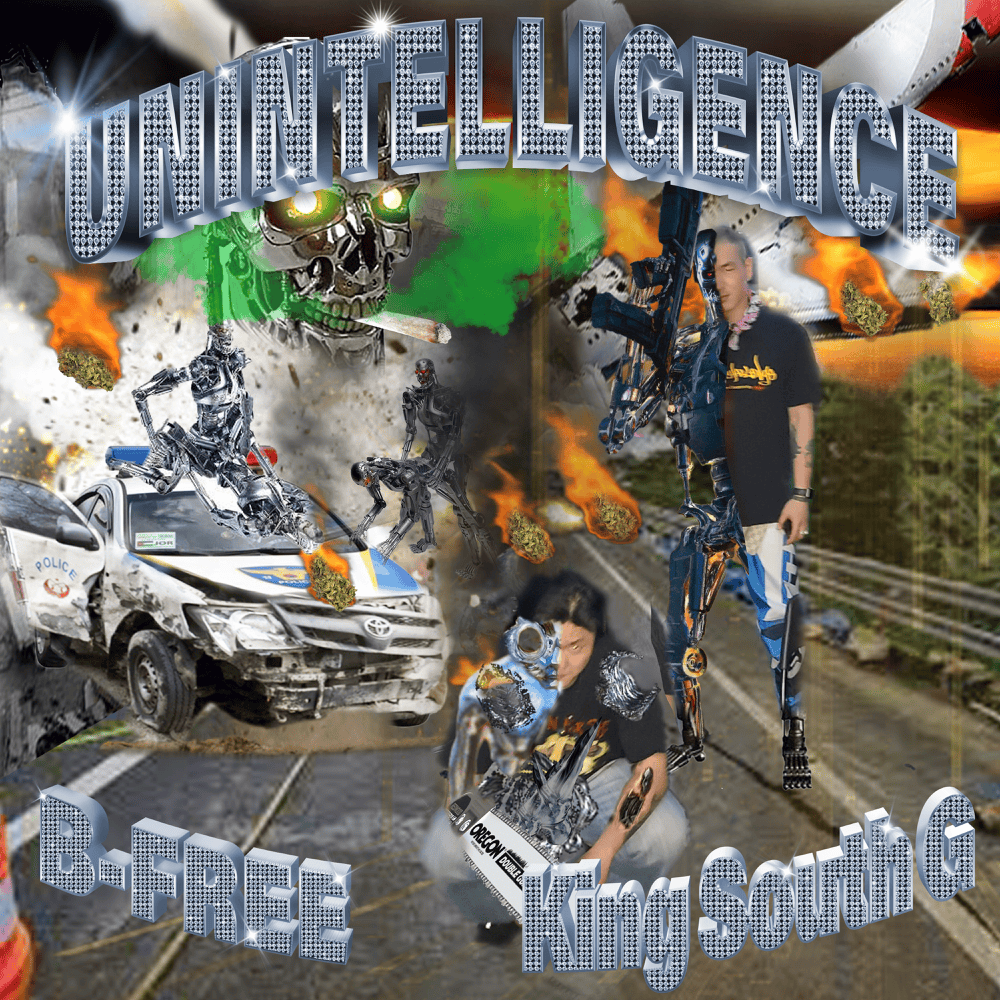 Album cover art for "인공지능 허수아비 (UNINTELLIGENCE)" by B-Free (비프리) & King South G