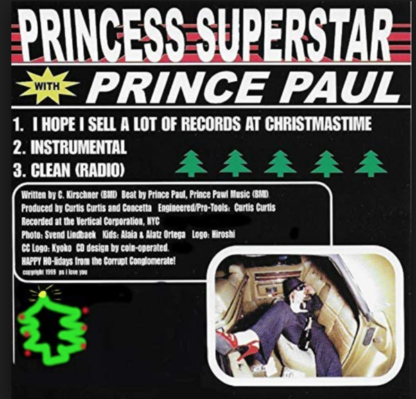 Album cover art for "I Hope I Sell a Lot of Records at Christmastime" by Princess Superstar