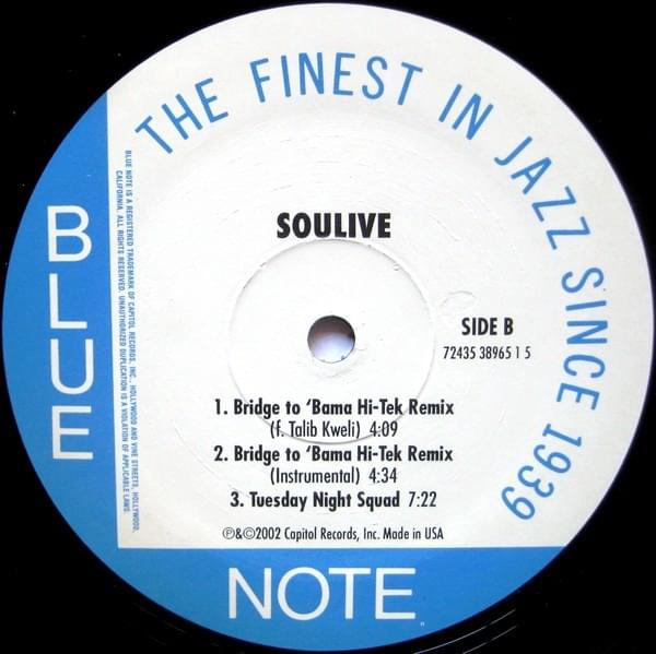 Album cover art for "Bridge to Bama (Hi-Tek Remix)" by Soulive & Talib Kweli