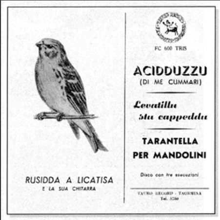 Album cover art for "Levatillu stu cappeddu" by Rosa Balistreri