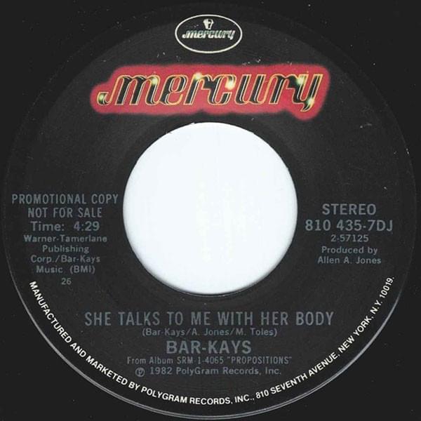Album cover art for "She Talks to Me with Her Body" by Bar-Kays