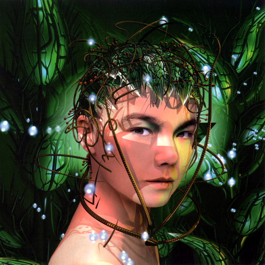Album cover art for "Nature Is Ancient / My Snare" by Björk