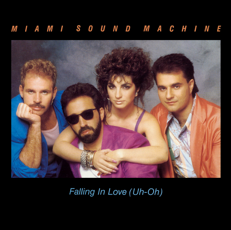 Album cover art for "Falling in Love (Uh-Oh)" by Miami Sound Machine & Gloria Estefan