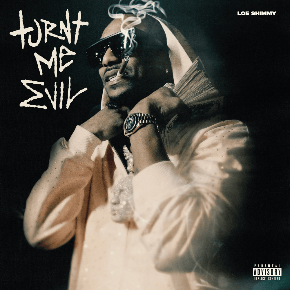 Album cover art for "Turnt Me Evil" by LOE Shimmy