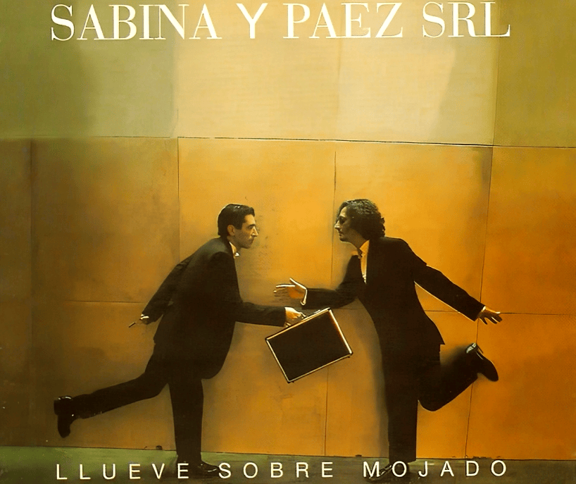 Album cover art for "Llueve Sobre Mojado" by Joaquín Sabina