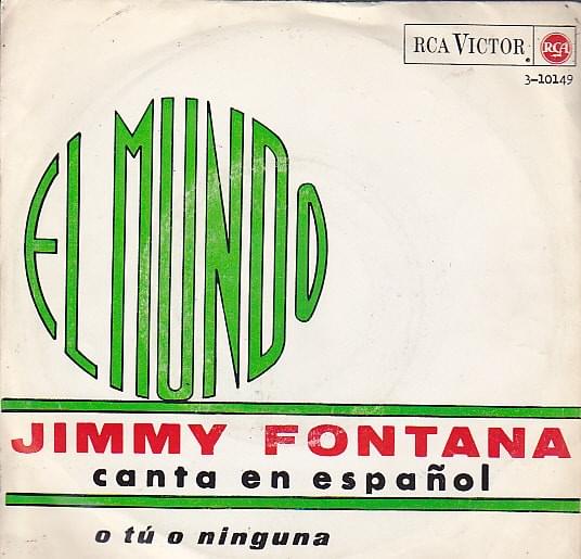 Album cover art for "El mundo" by Jimmy Fontana