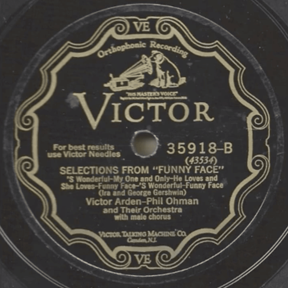 Album cover art for "Selections from “Funny Face”" by Victor Arden-Phil Ohman and Their Orchestra & The Revelers