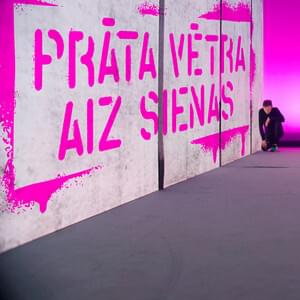 Album cover art for "Aiz sienas" by Prāta Vētra