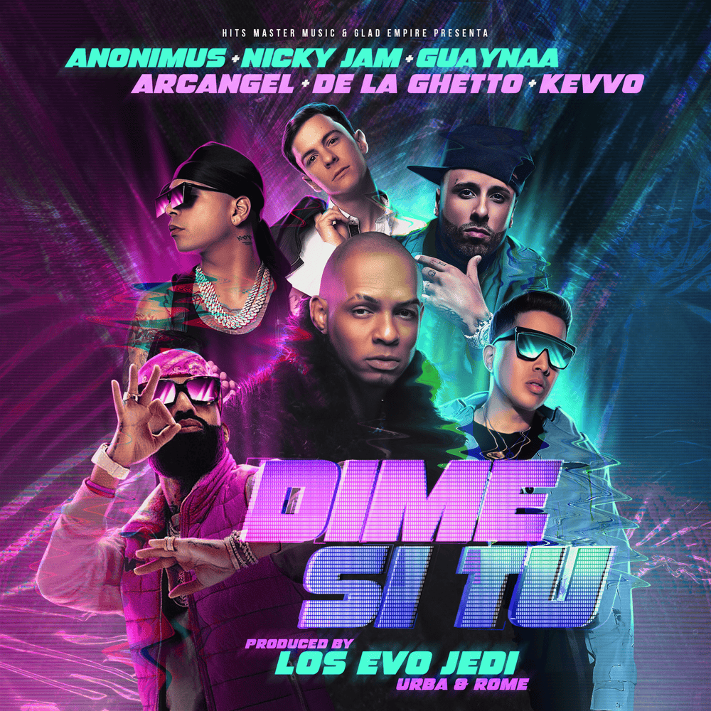 Album cover art for "Dime Si Tú" by Anonimus & KEVVO & De La Ghetto & Arcángel