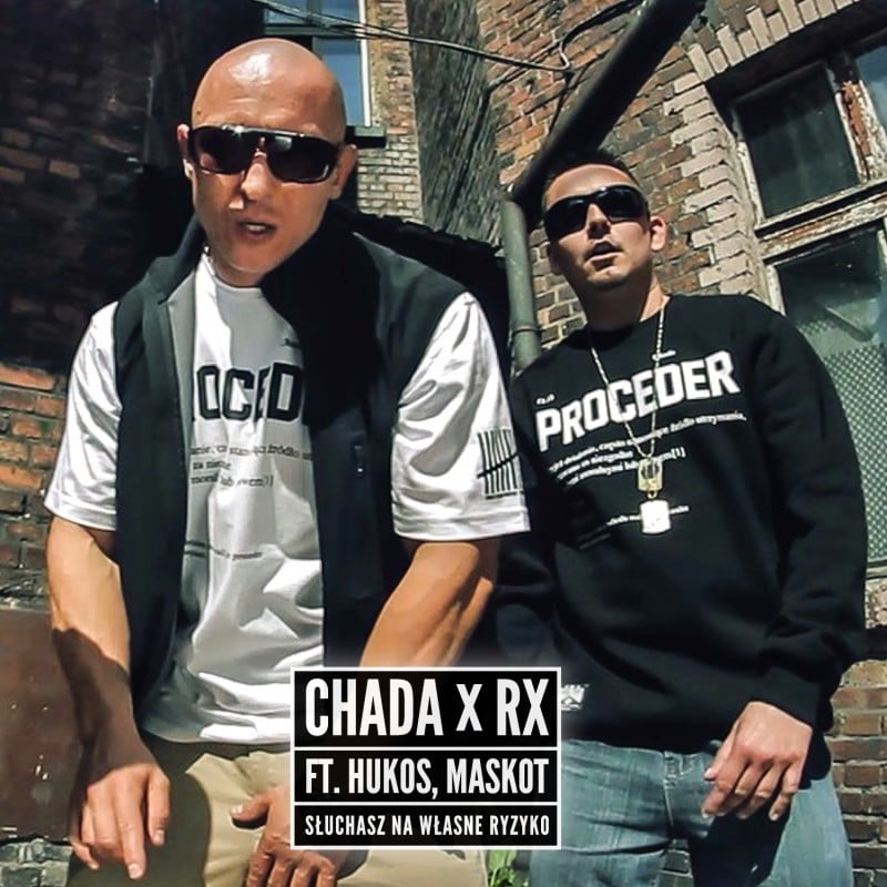 Album cover art for "Słuchasz na własne ryzyko" by Chada & Maskot & Hukos