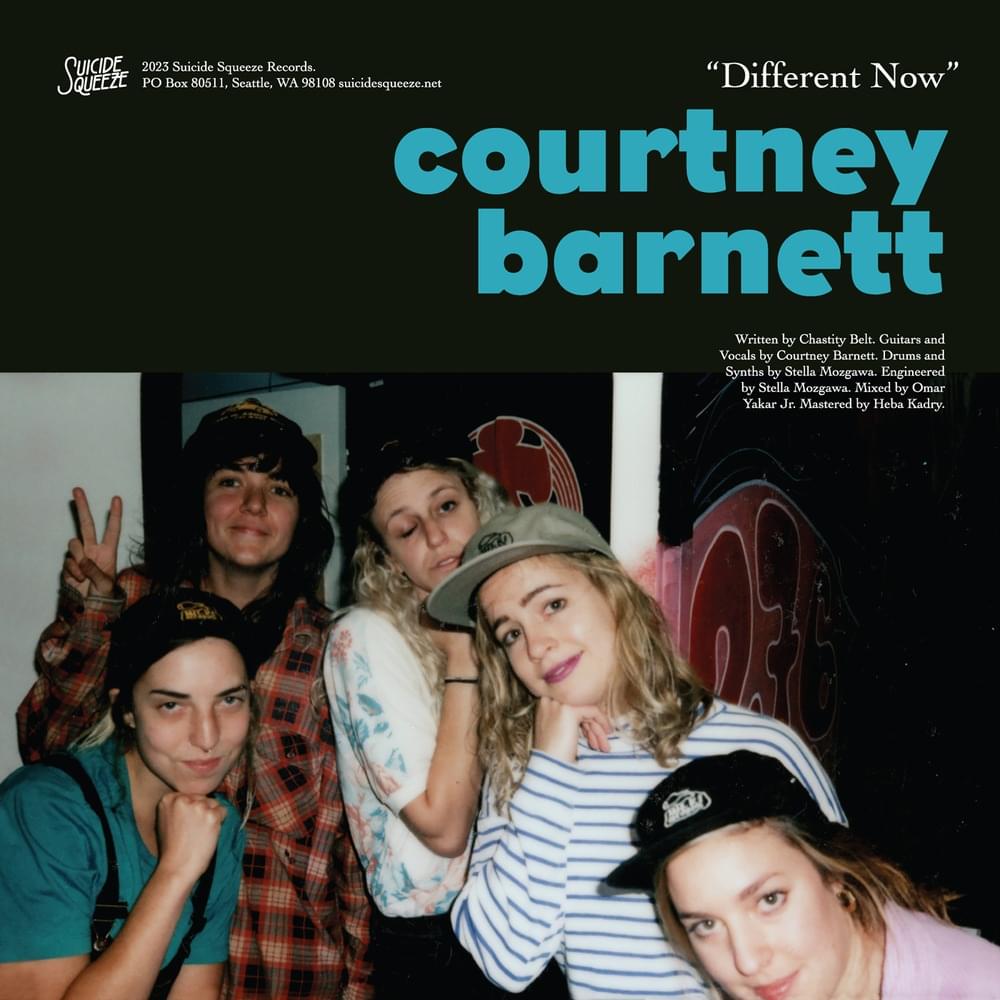 Album cover art for "Different Now" by Courtney Barnett & Chastity Belt