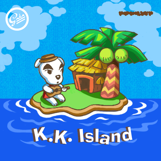 Album cover art for "どうぶつのしま (K.K. Island)" by K.K. Slider