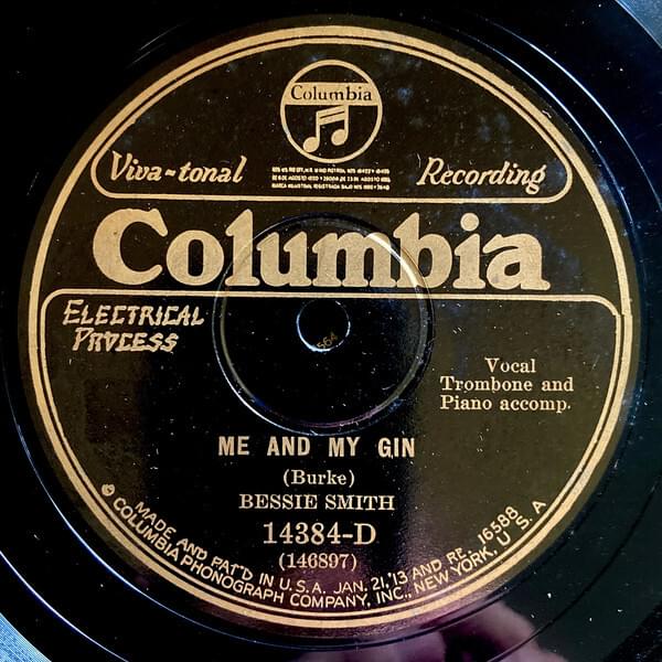 Album cover art for "Me and My Gin" by Bessie Smith
