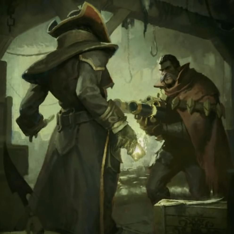 Album cover art for "Graves & Twisted Fate" by League of Legends