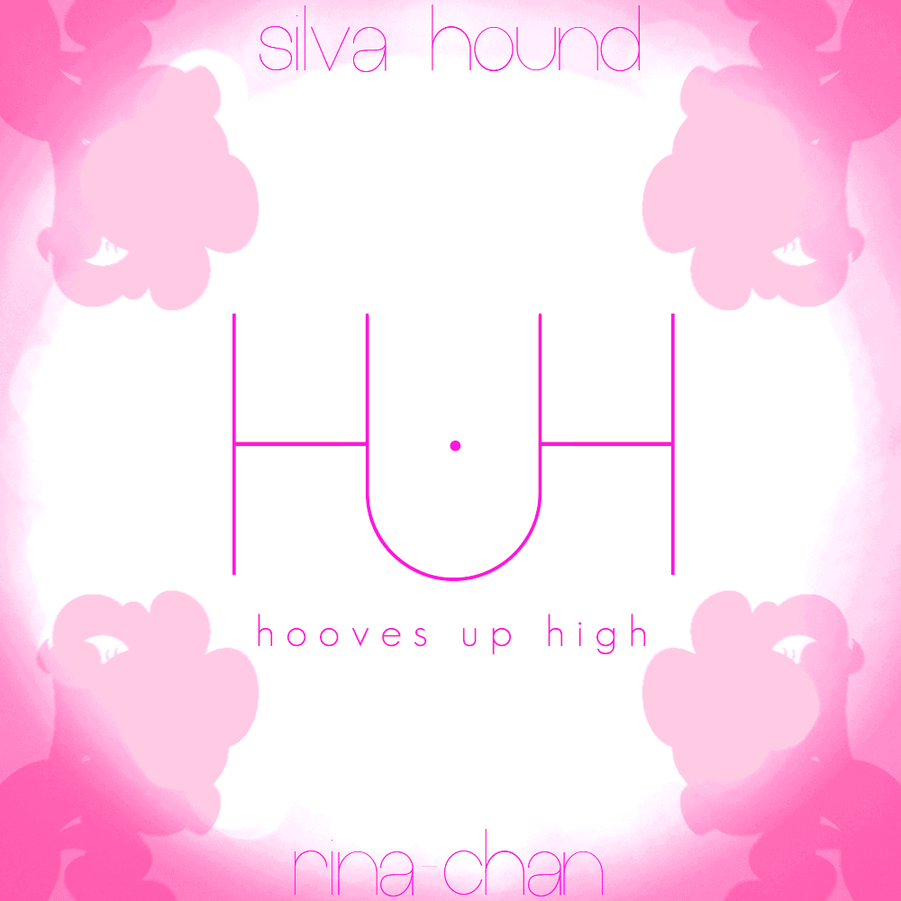 Album cover art for "Hooves Up High" by Silva Hound & Rina-chan