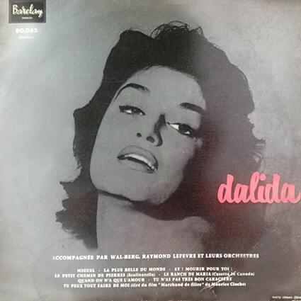 Album cover art for "Tu n’as pas très bon caractère" by Dalida