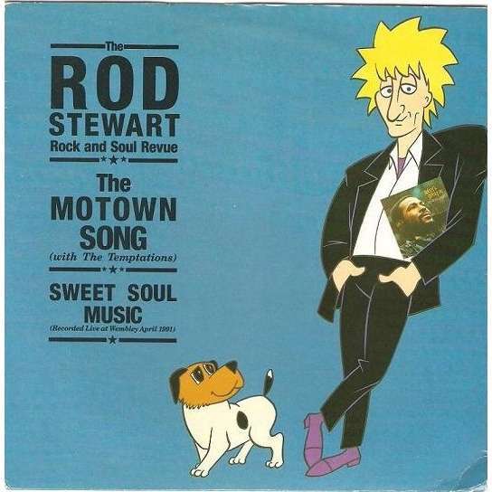 Album cover art for "The Motown Song" by Rod Stewart & The Temptations