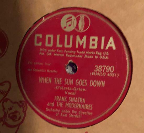 Album cover art for "When the Sun Goes Down" by Frank Sinatra