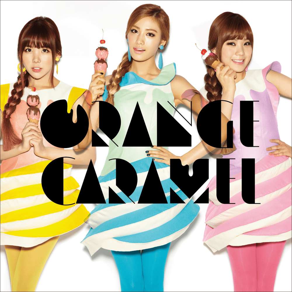 Album cover art for "クッキークリーム＆ミント (Cookies Cream & Mint)" by Orange Caramel (오렌지캬라멜)