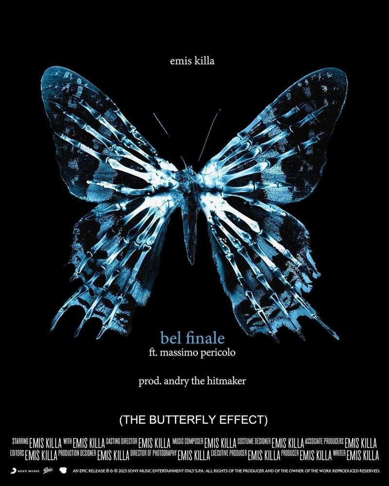 Album cover art for "BEL FINALE (buttefly effect)" by Emis Killa & Massimo Pericolo