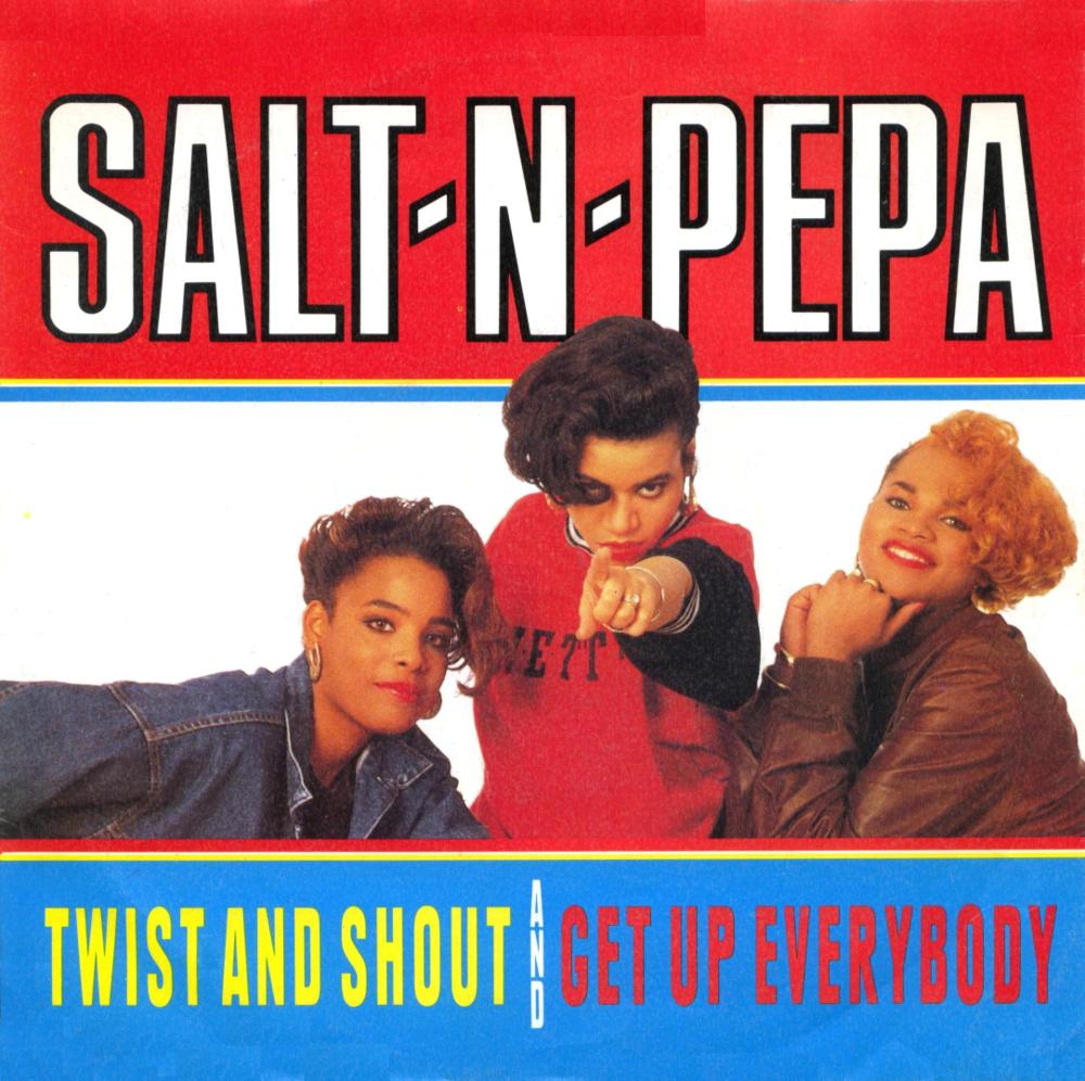 Album cover art for "Twist & Shout" by Salt-N-Pepa