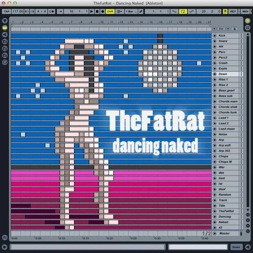 Album cover art for "Dancing Naked" by TheFatRat