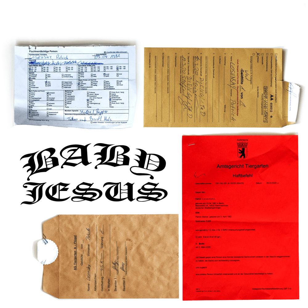Album cover art for "BABY JESUS" by Fler