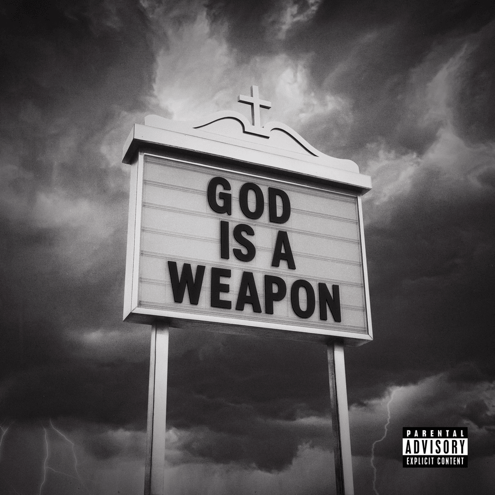 Album cover art for "God Is a Weapon" by Falling In Reverse & Marilyn Manson
