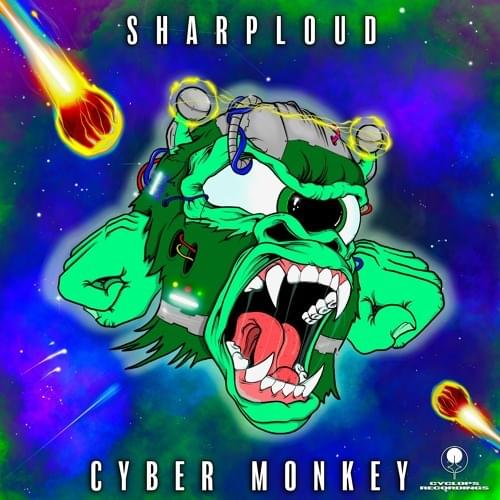 Album cover art for "Cyber Monkey" by Space Wizard & BLVNKSPVCE