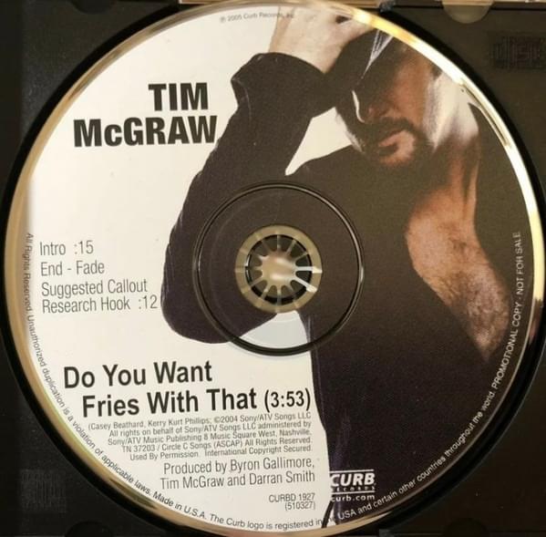 Album cover art for "Do You Want Fries With That?" by Tim McGraw