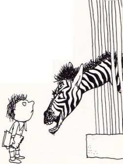 Album cover art for "Zebra Question" by Shel Silverstein