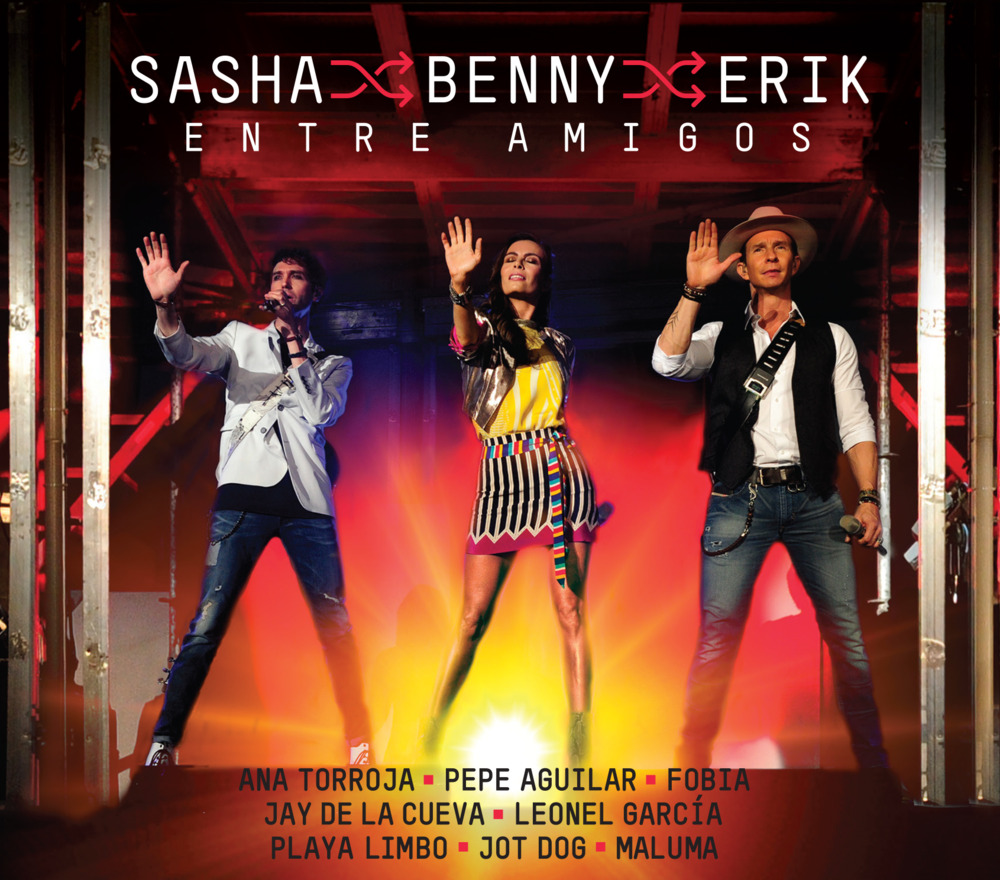 Album cover art for "Sin Ti (En Vivo)" by Sasha, Benny y Erik