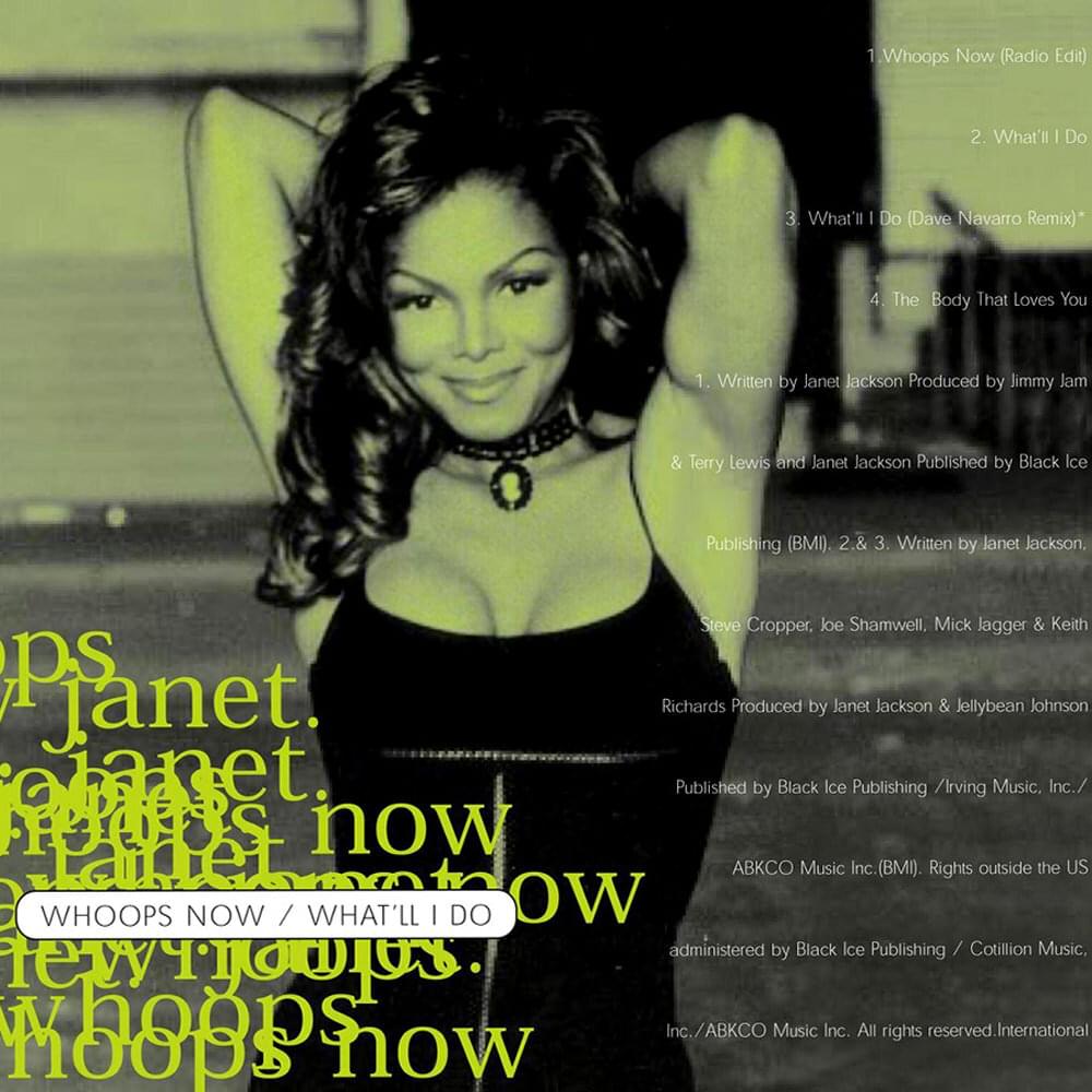 Album cover art for "Whoops Now" by Janet Jackson