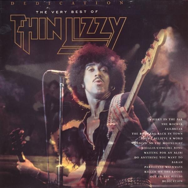 Album cover art for "Dedication" by Thin Lizzy