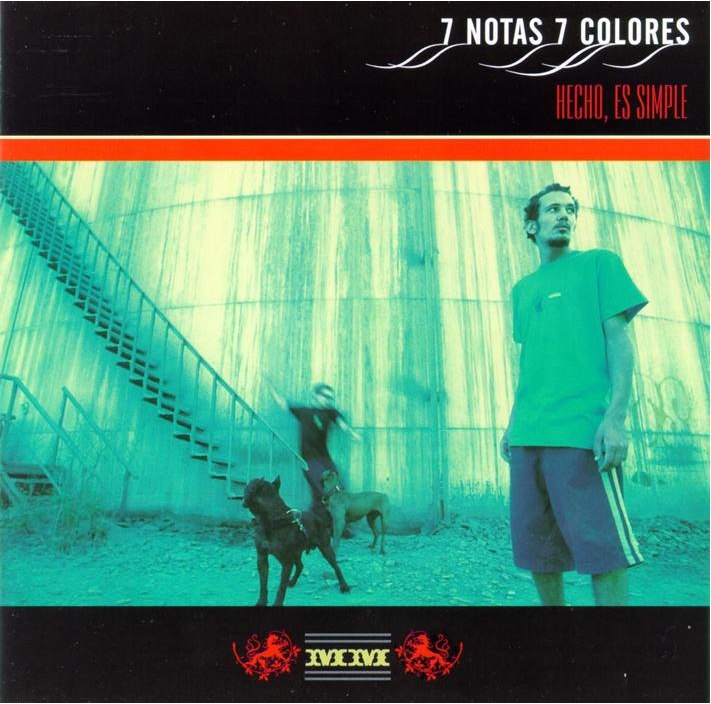 Album cover art for "Hecho, Es Simple" by 7 Notas 7 Colores