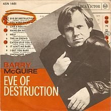Album cover art for "Eve of Destruction" by Barry McGuire