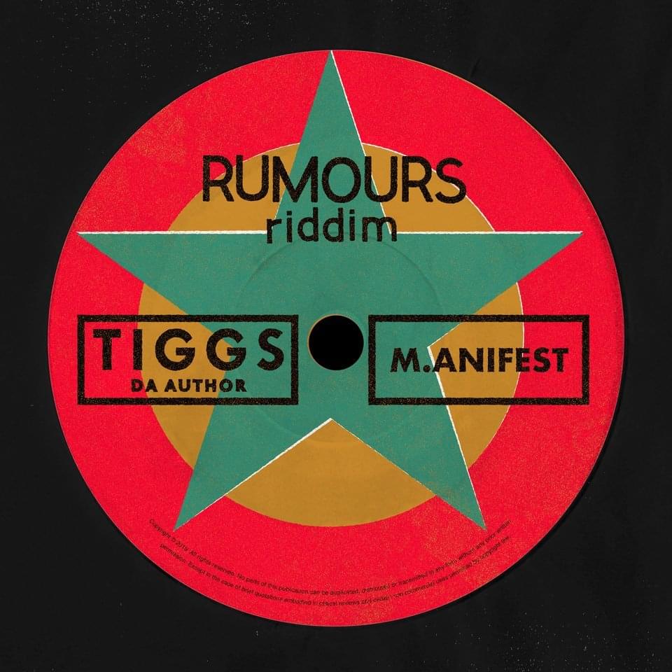 Album cover art for "RUMOURS RIDDIM" by Tiggs Da Author
