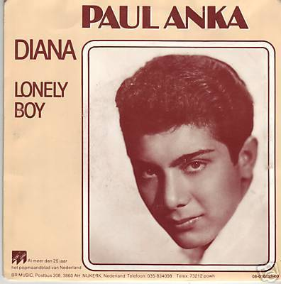 Album cover art for "Diana" by Paul Anka