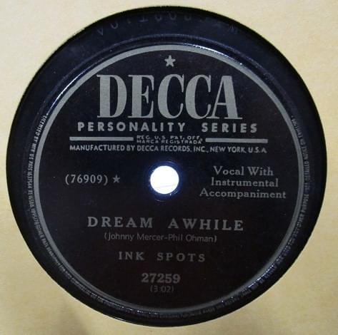 Album cover art for "Dream Awhile" by The Ink Spots